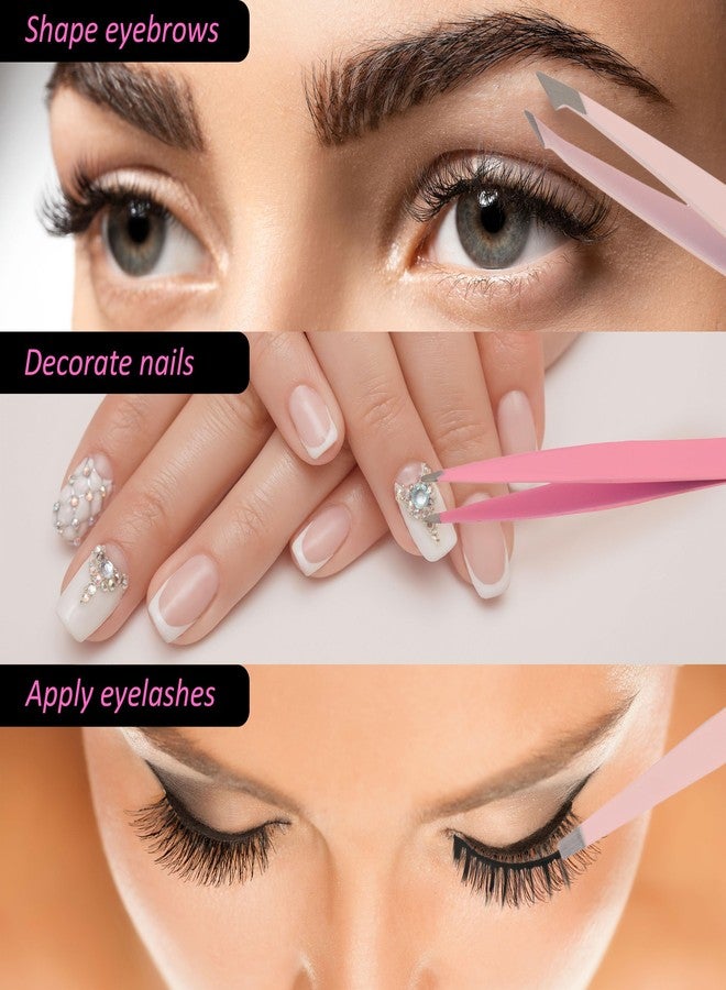 FOREVER 21 Perfect Brow Kit - 4pk Soft Touch Tweezers, Hair Removal Tweezers For Women |Angled and Pointed Tweezer Set, Precision Tweezers For Fine Ingrown Hair & Everyday Grooming - Image 4